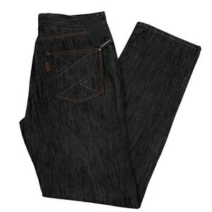 Vintage Recon Futura Stash Black Loose Straight Fit Denim Jeans Size 36